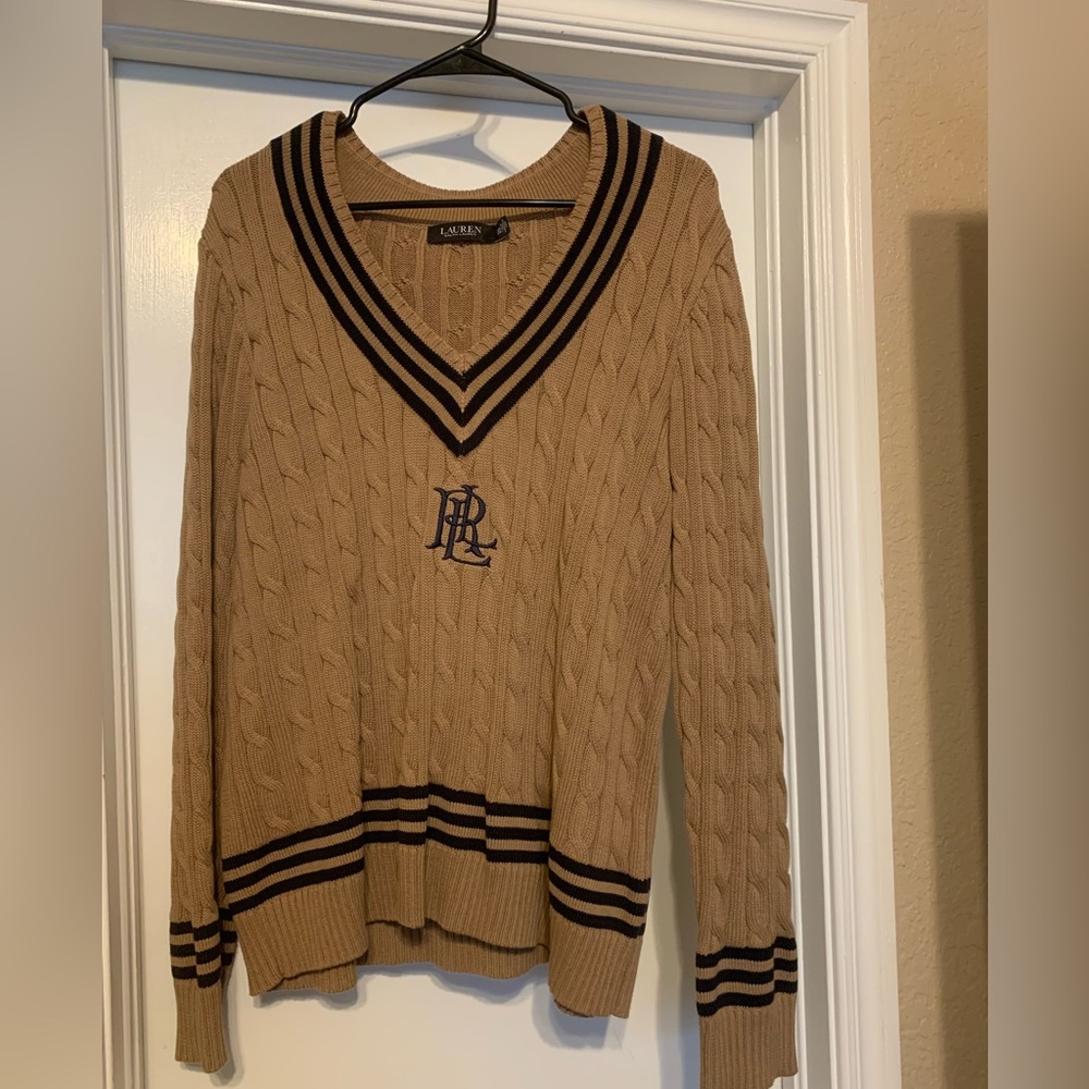Ralph Lauren Sweater w/ Navy Blue Trim